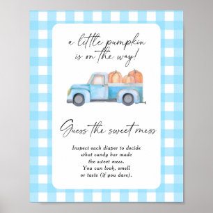 Pumpkin Blue lastbil - gissa den söta  Poster