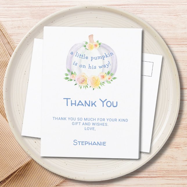 Pumpkin Bly's Baby Shower Tack Vykort (Skapare uppladdad)