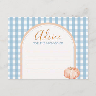 Pumpkin Boho Blue Gingham Advice for Mamma Tilläggskort