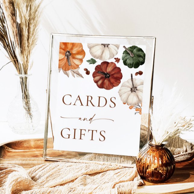 Pumpkin Boho Fall Cards and Gifts Sign Poster (Skapare uppladdad)