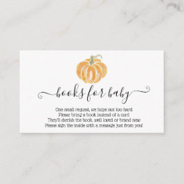 Pumpkin Bokar för Baby Fall Orange-höljeskort Tilläggskort