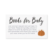 Pumpkin Bokar för Baby-höljeskort