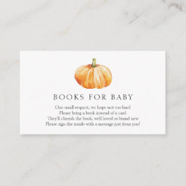 Pumpkin Bokar för Baby-inmatningskort Tilläggskort