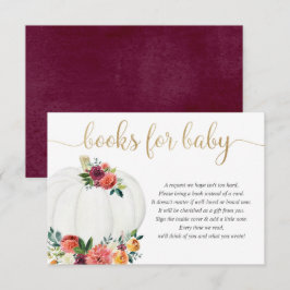 Pumpkin bokar för baby könsneutrala fall blommigt tilläggskort