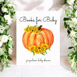 Pumpkin Bokar för Baby Sign Poster