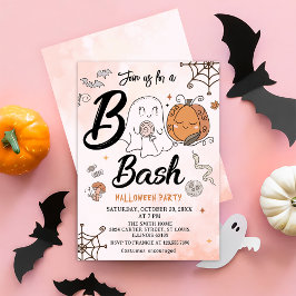 Pumpkin Boo Halloween Bash Party-inbjudan Inbjudningar