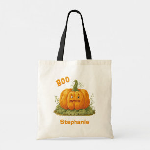 Pumpkin Boo med eget namn Tygkasse