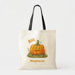 Pumpkin Boo med eget namn Tygkasse