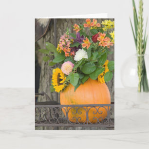 Pumpkin Bouquet på hösten Kort