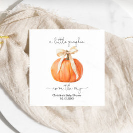 Pumpkin Bow Baby Shower Napkin Pappersservett