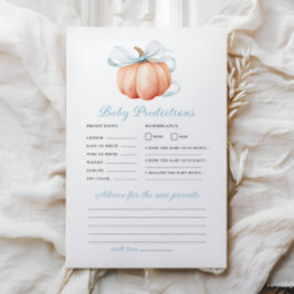 Pumpkin Bow Blue Baby Shower Predence Adress