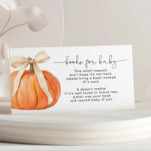 Pumpkin Bow Bokar för Baby Card