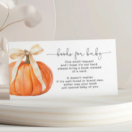 Pumpkin Bow Bokar för Baby Card Tilläggskort