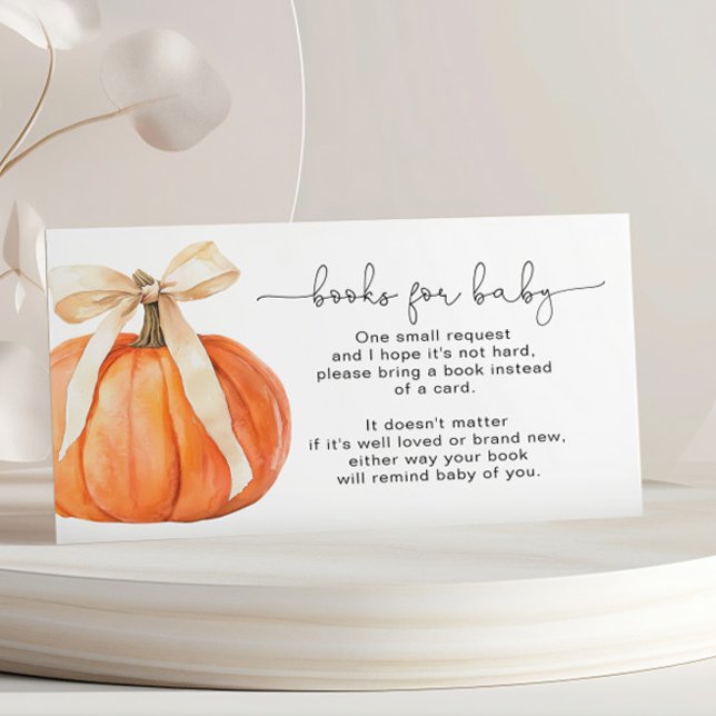 Pumpkin Bow Bokar för Baby Card Tilläggskort (Skapare uppladdad)