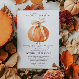 Pumpkin Bow | Fall Little Pumpkin Baby Shower Inbjudningar