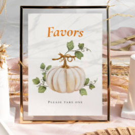 Pumpkin Bow-favoriter för babykläder i Bord-tecken Poster