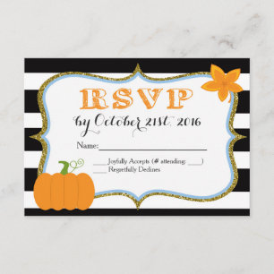 Pumpkin Boy Shower-inbjudan, OSA kort