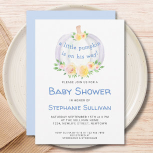 Pumpkin Boys Baby Shower-inbjudan Inbjudningar