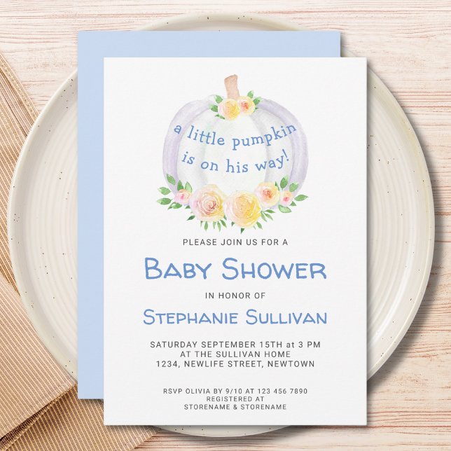 Pumpkin Boys Baby Shower-inbjudan Inbjudningar (Skapare uppladdad)