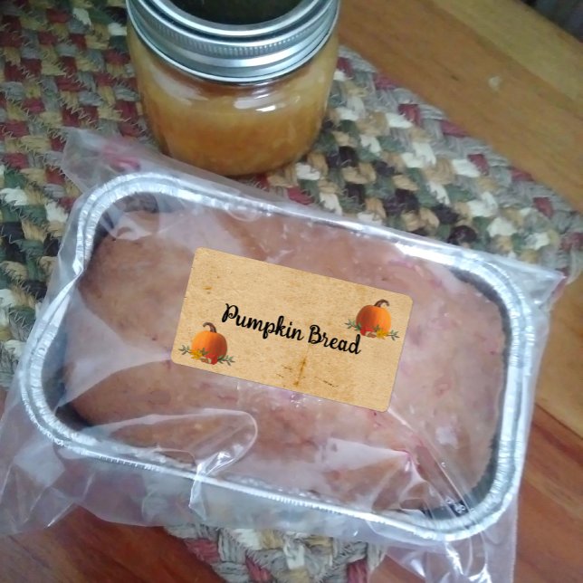 Pumpkin Bread Anpassningsbar Product Business Labe Fraktsedel (Skapare uppladdad)