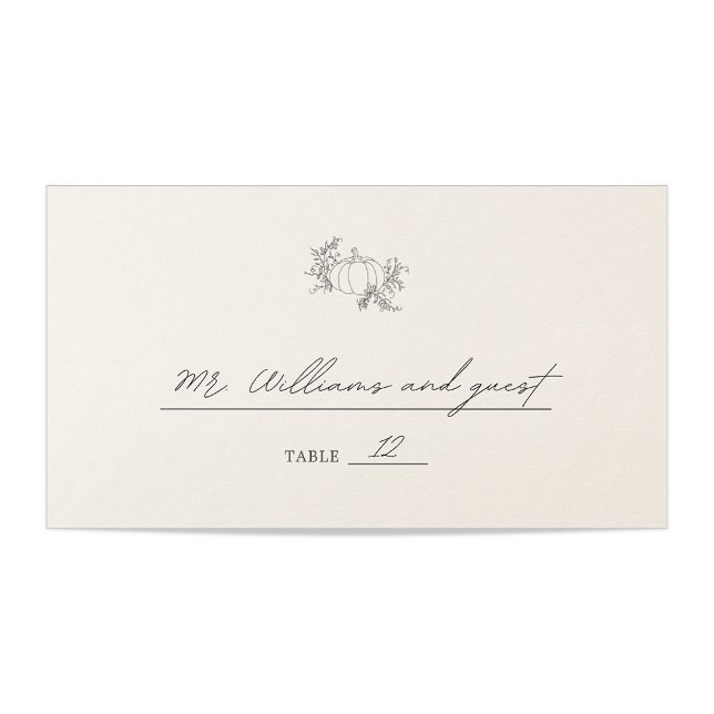 Pumpkin Bröllop Placeringskort (Skapare uppladdad)