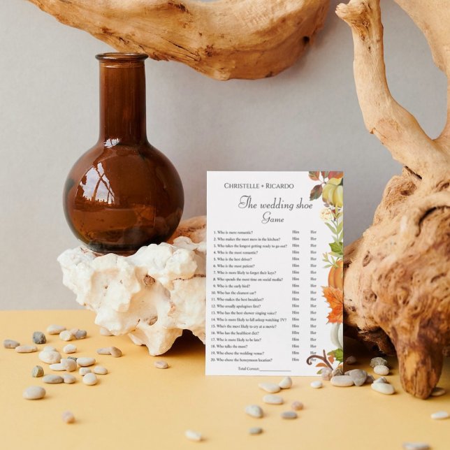 Pumpkin bröllop-skobaspel bachelorette-partispel meddelande (Skapare uppladdad)