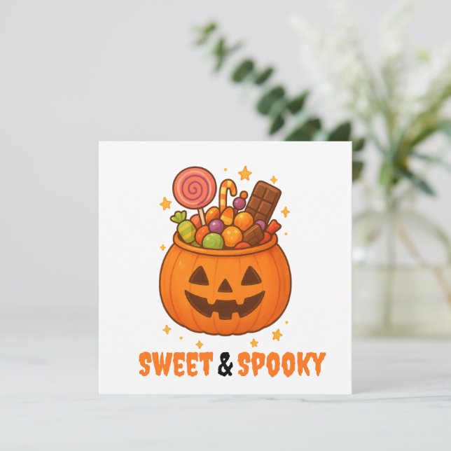 Pumpkin Bucket Fullt of Sweet - Halloween (Stående Fram)