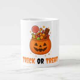 Pumpkin Bucket Fullt of Sweet - Halloween Jumbo Mugg