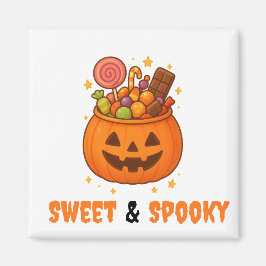Pumpkin Bucket Fullt of Sweet - Halloween Magnet
