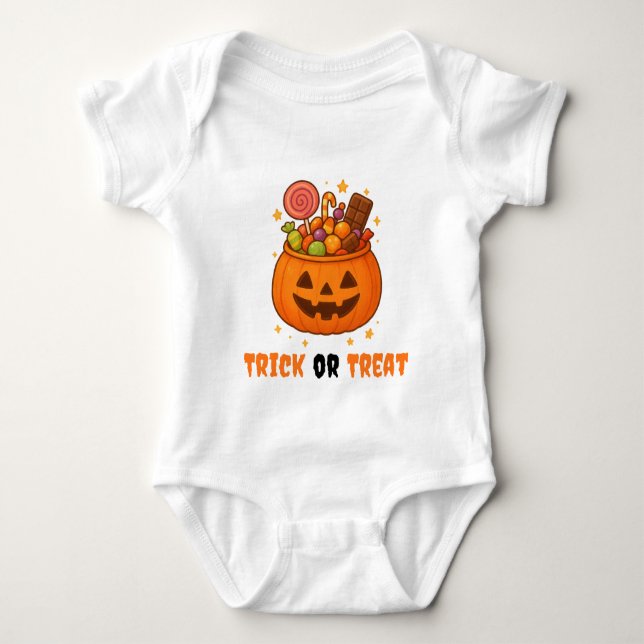 Pumpkin Bucket Fullt of Sweet - Halloween T Shirt (Framsida)