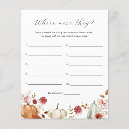 Pumpkin Burgundy Blommigt där de spelade