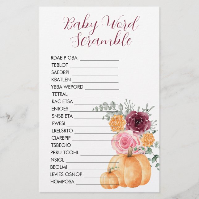 Pumpkin Burgundy Rosa för babyskammusslor (Framsida)