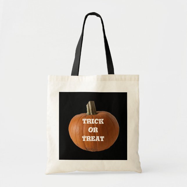 Pumpkin Bus eller godis Bag Tygkasse (Framsidan)