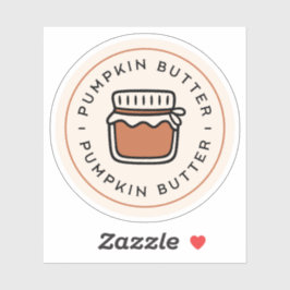 Pumpkin butter jar homemade spread aesthetic klistermärken