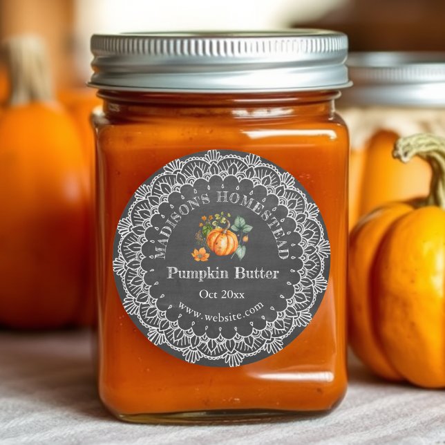 Pumpkin Butter | Land Rustic Runt Klistermärke (Skapare uppladdad)