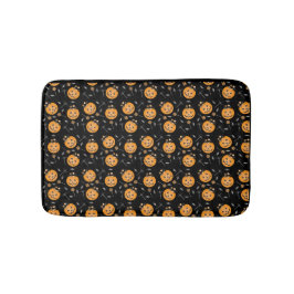 Pumpkin Candy Bucket Mönster Orange Black Badrumsmatta