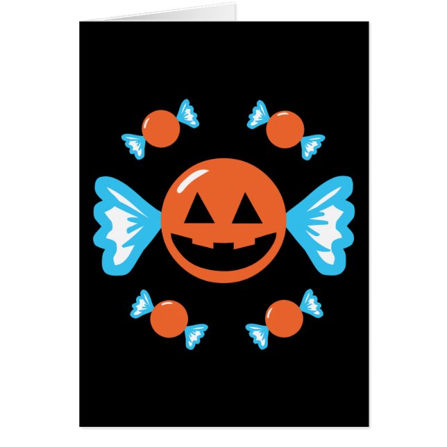 Pumpkin Candy Hälsningskort (Framsidan)