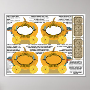 Pumpkin Carriage Thanksgiving Bröllop Place Card Poster