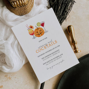 Pumpkin Carving and Cocktails Halloween-inbjudan Inbjudningar