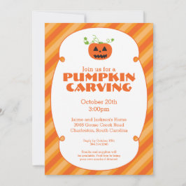 Pumpkin Carving Halloween fest inbjudan