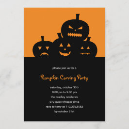 Pumpkin Carving Halloween fest inbjudan