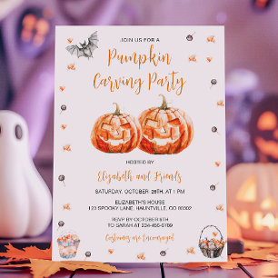 Pumpkin Carving Halloween fest Inbjudningar