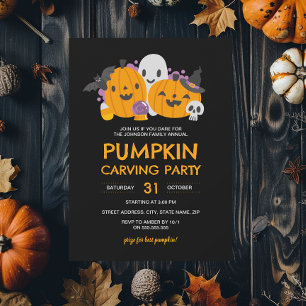 Pumpkin Carving Halloween fest Inbjudningar