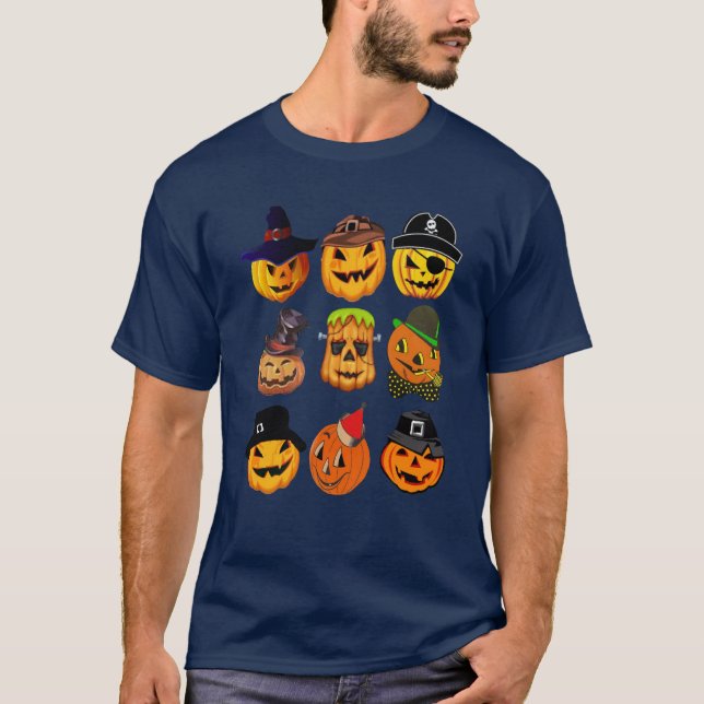 Pumpkin Carving Halloween Shirt Spooky Costume Tee (Framsida)