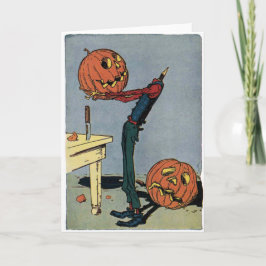 Pumpkin Carving Hans eget huvud - Halloween Kort