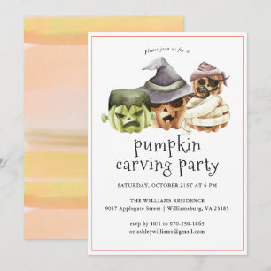 Pumpkin Carving   Inbjudan till halloween fest