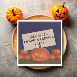 Pumpkin Carving Jack o lantern Halloween Napkins Pappersservett