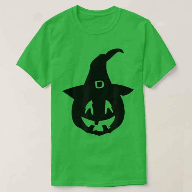 Pumpkin Carving Jack o lantern Witch Hat Halloween T Shirt (Design framsida)