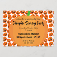 Pumpkin Carving Party-inbjudan