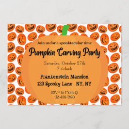 Pumpkin Carving Party-inbjudan Inbjudningar